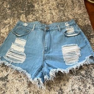 Light blue SHEIN jean shorts, XL, never worn